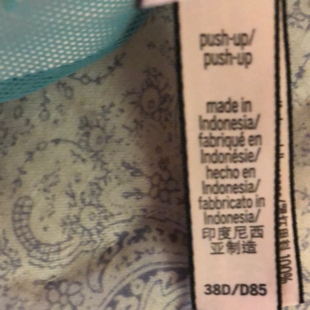 Lace Underwire Bra in Teal - Picture 6 of 8